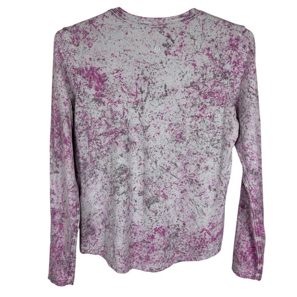 Lululemon Love Long Sleeve Shirt Cirrus Wash Alpine White Lunar Rock Vivid Plum - Picture 3 of 7